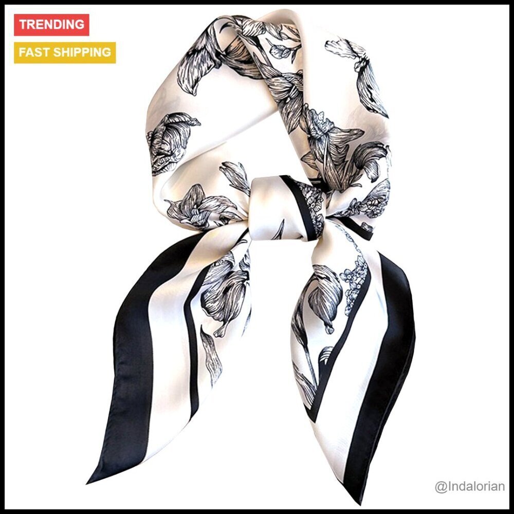 Silk Satin Scarf Lightweight Fashion Head Neck Wrap Versatile Accessory Chic